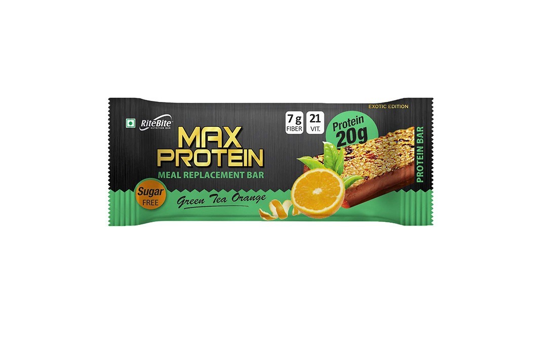 Ritebite Max Protien Green Tea Orange   Pack  70 grams